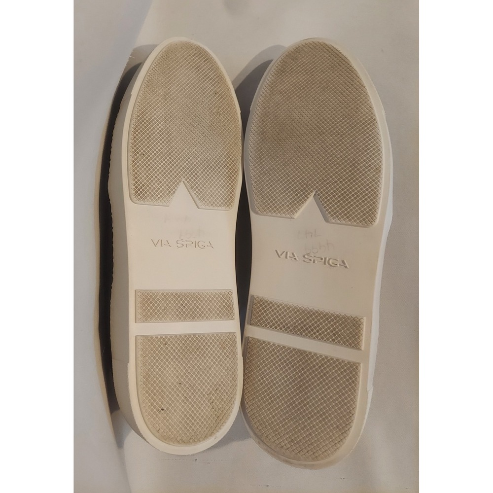 Via Spiga Womens Navy Maliah Croc Embossed Leather & Suede Sneakers Size 8.5 ❤️ - Picture 9 of 10